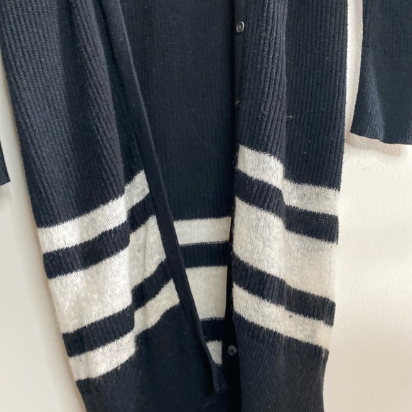 Banana Republic Multi Striped Long Cardigan Black - Picture 4 of 8